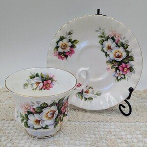 Vintage Royal Albert Summertime Series "Woodborough" Bone China Tea Cup & Saucer